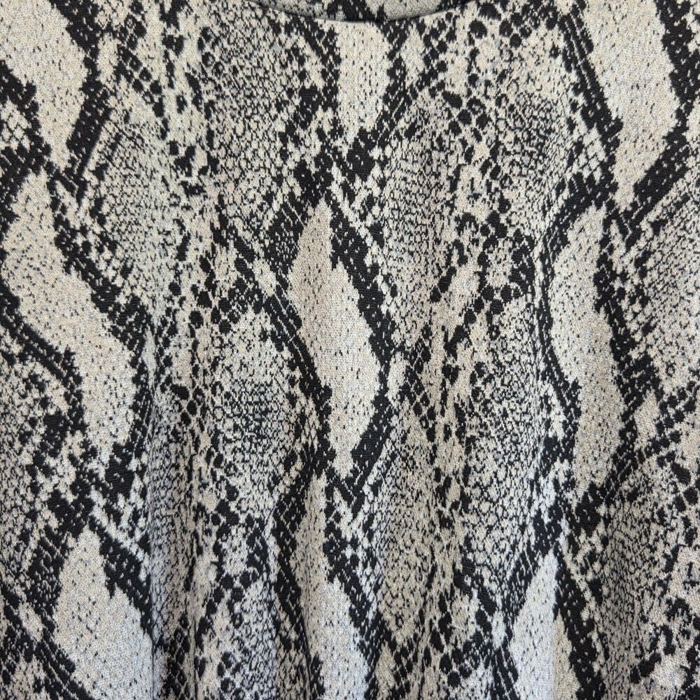 ZARA Trafaluc Snake Animal Print Knit Balloon Sleeve Cropped Blouse Women Size M - Picture 3 of 9